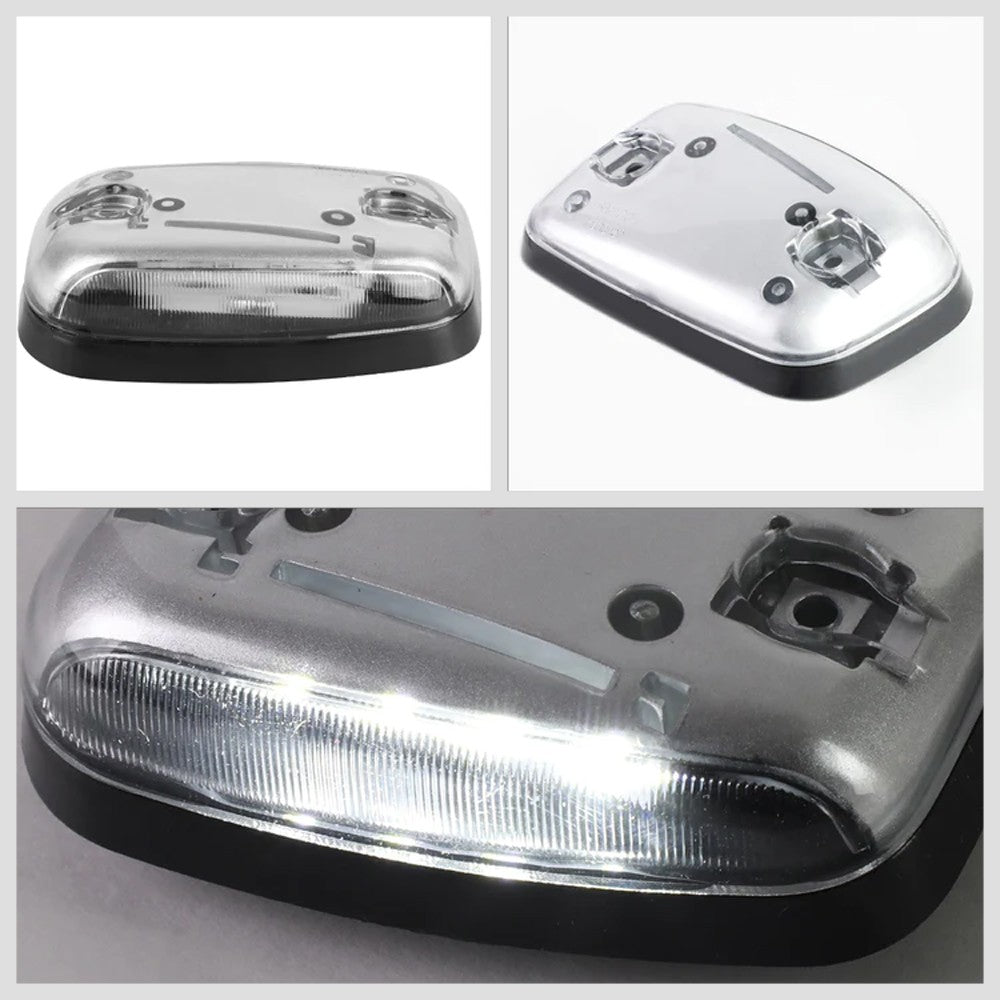 Chrome House/Clear Len/White LED Roof Light Cab Lamp For 07-13 Silverado/Sierra BFC-RFL-CHVSIL07-CH-WH