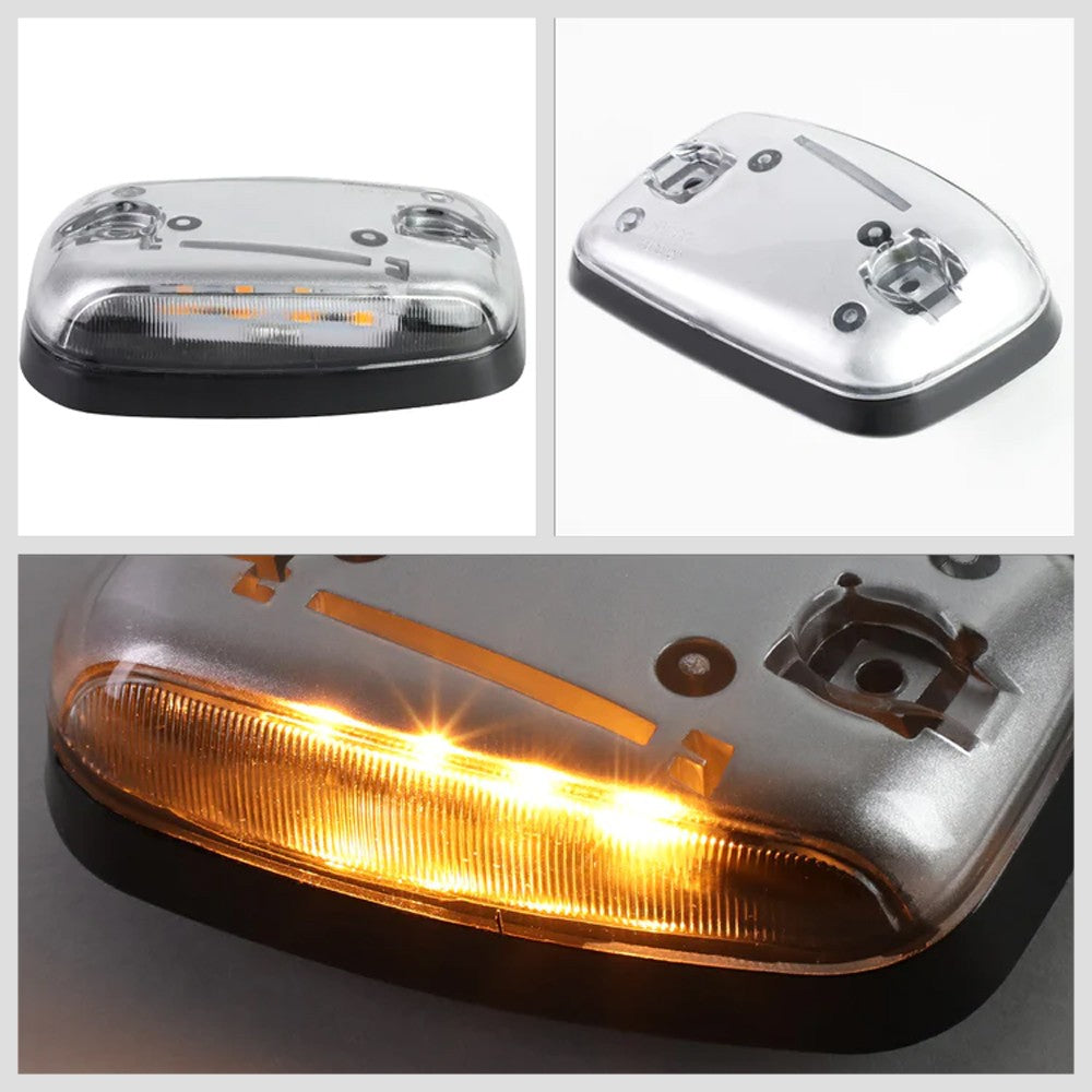 Chrome House/Clear Len/Yellow LED Roof Light Cab Lamp For 07-13 Silverado/Sierra BFC-RFL-CHVSIL07-CH-AM