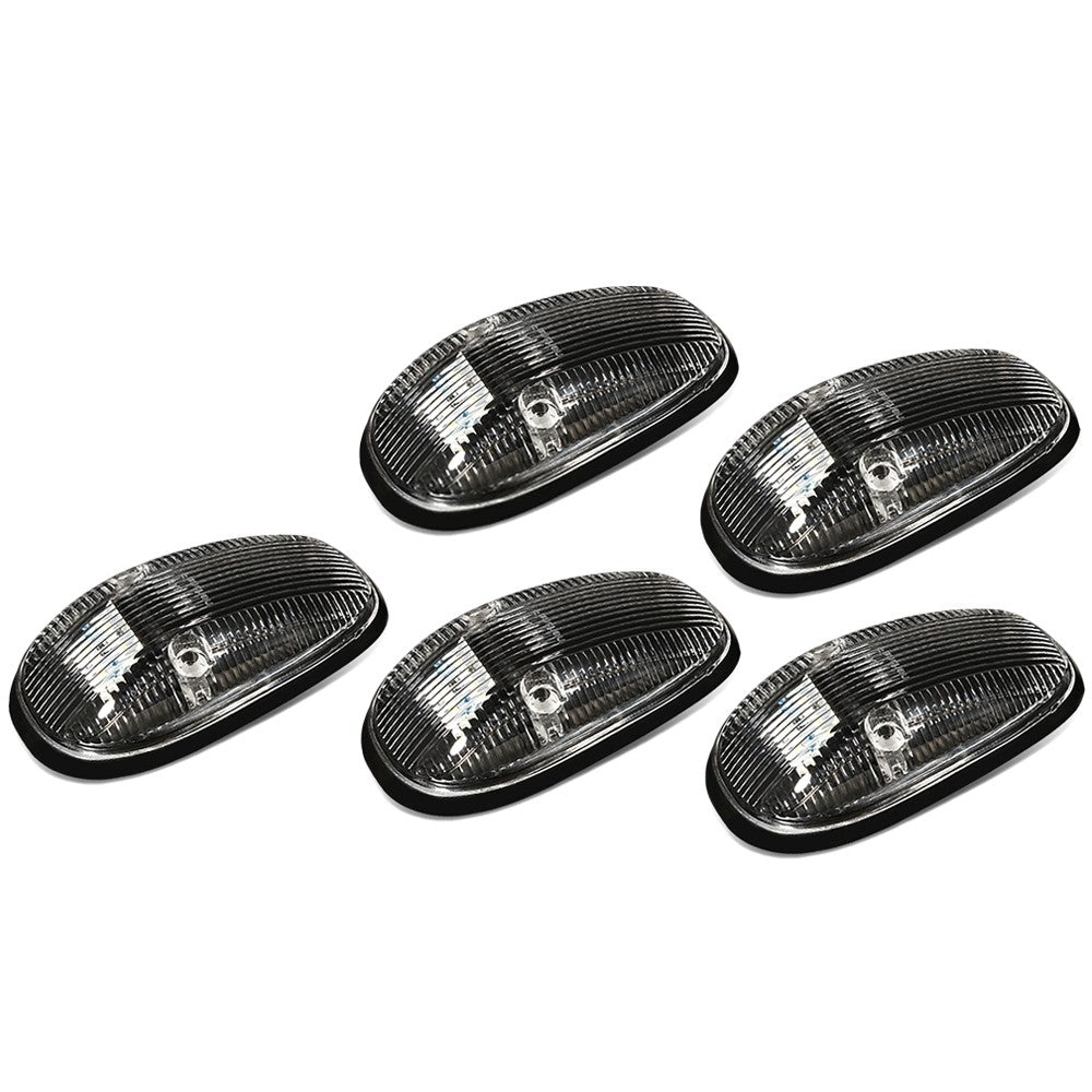 5PCS Amber LED Cab Roof Top Light OEM with ABS Black Lens For 99-02 Ram 3500 BFC-RFL99-BK-Y