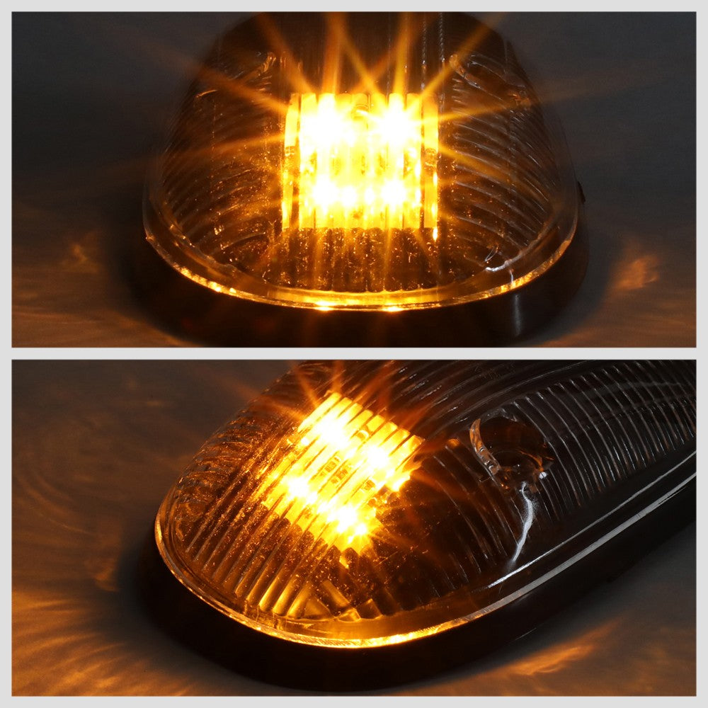 5PCS Amber LED Cab Roof Top Light with ABS Black Lens For 99-02 Ram 3500