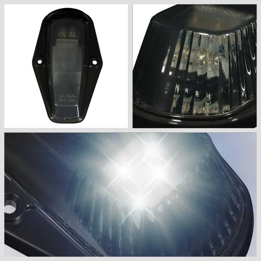 5PCS White LED Cab Roof Top Light with ABS Smoke Lens Switch For 80-96 F-350
