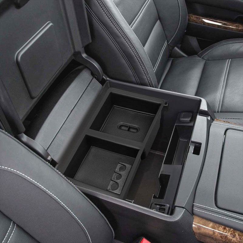 Black Center Console Organizer Coin Tray Lid For 15-18 Silverado/Suburban/Tahoe-Interior-BuildFastCar