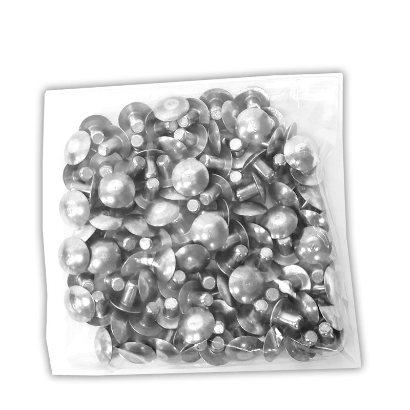 100x L/9.5mm 1/4" Dia Alu Brazier Head Solid Rivet Fastener Soft Trailer Repair-Hardware Fasteners-BuildFastCar-BFC-TTP-SRT-BZH-025-038-ST