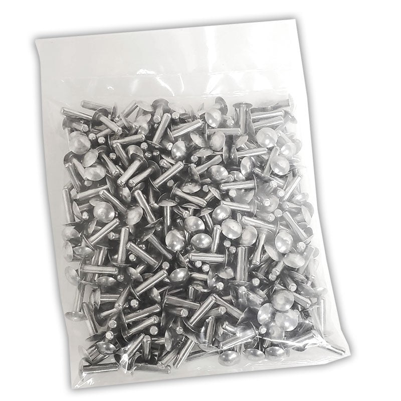 100x L/19mm 3/16" Dia Alu Brazier Head Solid Rivet Fastener Soft Trailer Repair-Hardware Fasteners-BuildFastCar-BFC-TTP-SRT-BZH-018-075-ST