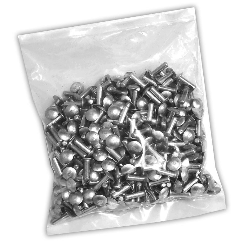 100x L/16mm 3/16" Dia Alu Brazier Head Solid Rivet Fastener Soft Trailer Repair-Hardware Fasteners-BuildFastCar-BFC-TTP-SRT-BZH-018-062-ST