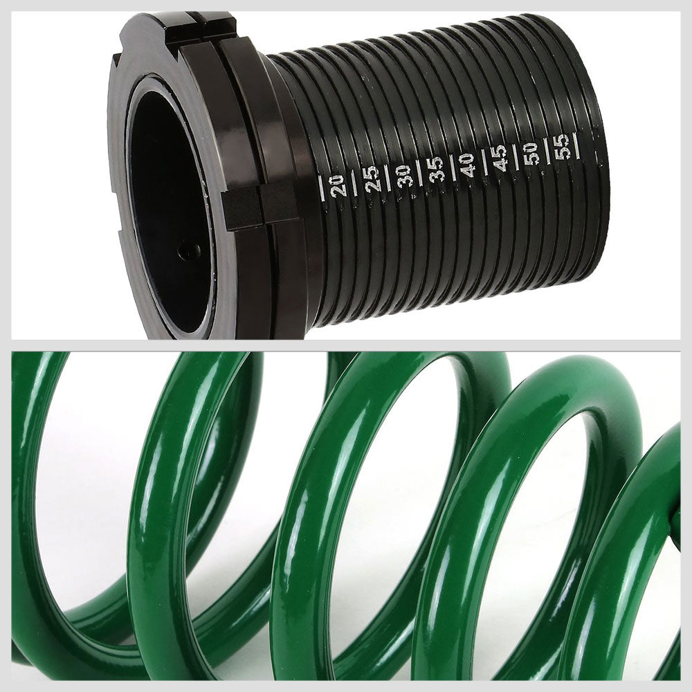 Front/Rear Black Scaled Green Coilover Lowering Spring Kit For 01-05 Honda Civic EM/ES Coupe/Sedan-Shocks & Springs-BuildFastCar
