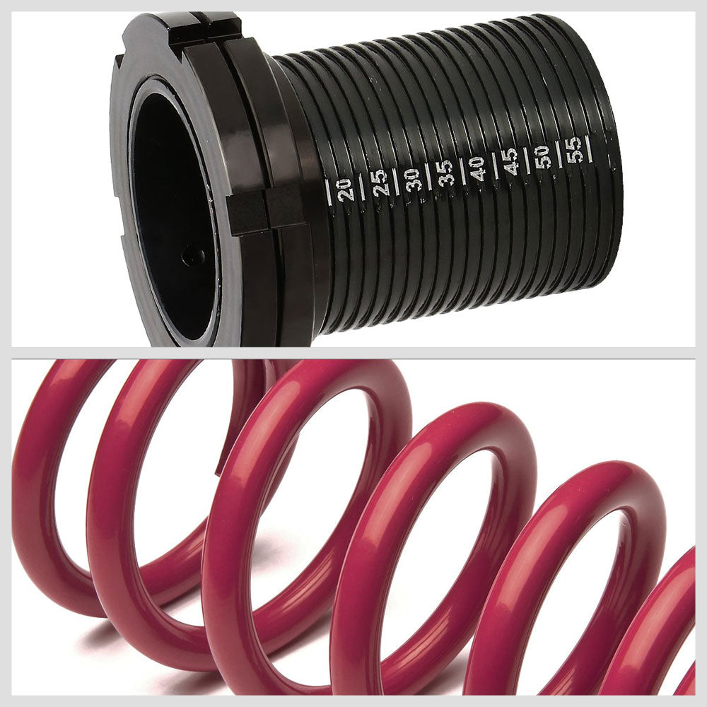 Front/Rear Black Scaled Purple Coilover Lowering Spring Kit For 01-05 Honda Civic EM/ES Coupe/Sedan-Shocks & Springs-BuildFastCar