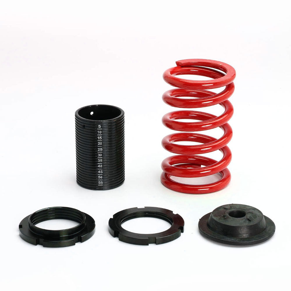 Front/Rear Black Scaled Red Coilover Lowering Spring Kit For 01-05 Honda Civic EM/ES Coupe/Sedan-Shocks & Springs-BuildFastCar