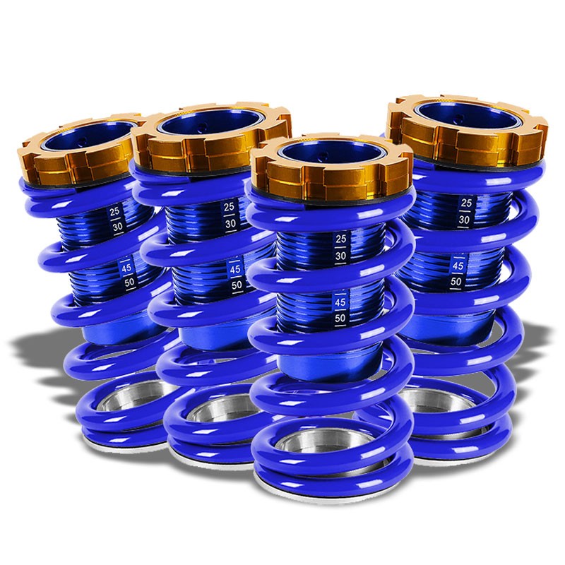 Black/Blue Scaled 1"-4" Adjust Lowering Coilover Spring TY22 For 90-01 Integra-Suspension-BuildFastCar