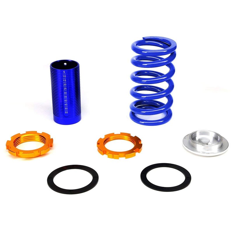 Black/Blue Scaled 1"-4" Adjust Lowering Coilover Spring TY22 For 90-01 Integra-Suspension-BuildFastCar