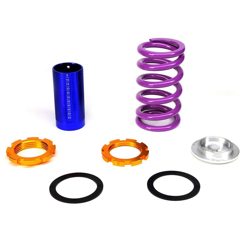 Black/Purple Scaled 1"-4" Adjust Lowering Coilover Spring TY22 For 90-01 Integra-Suspension-BuildFastCar