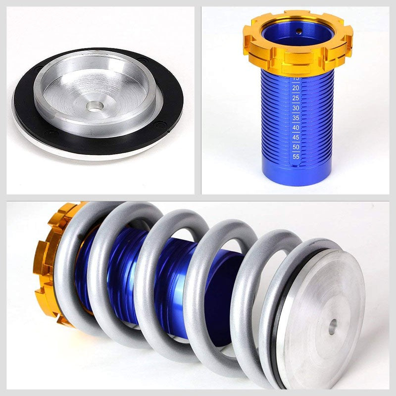 Black/Silver Scaled 1"-4" Adjust Lowering Coilover Spring TY22 For 90-01 Integra-Suspension-BuildFastCar