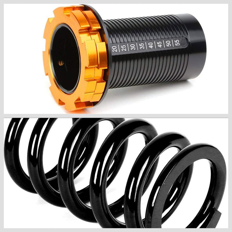 Black/Black Scaled 1"-4" Adjust Lowering Coilover Spring TY33 For 90-01 Integra-Suspension-BuildFastCar