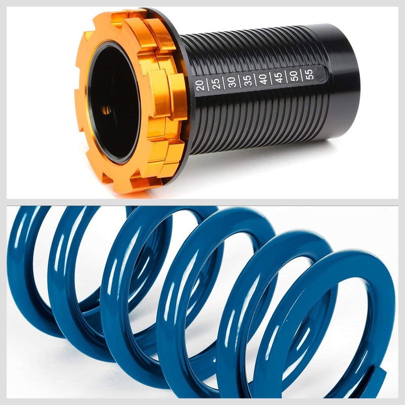 Black/Blue Scaled 1"-4" Adjust Lowering Coilover Spring TY33 For 90-01 Integra-Suspension-BuildFastCar
