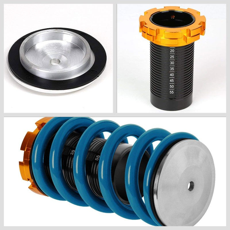 Black/Blue Scaled 1"-4" Adjust Lowering Coilover Spring TY33 For 90-01 Integra-Suspension-BuildFastCar