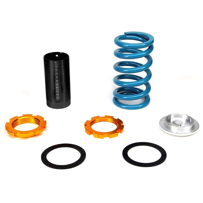 Black/Blue Scaled 1"-4" Adjust Lowering Coilover Spring TY33 For 90-01 Integra-Suspension-BuildFastCar