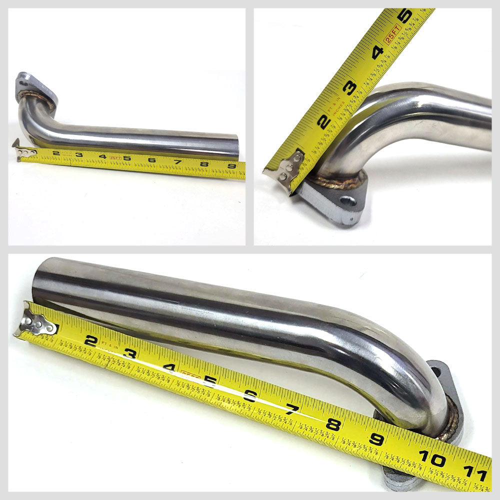 2-Bolt 35mm/38mm Turbocharger Exhaust Manifold Wastegate Stainless Dump Pipe