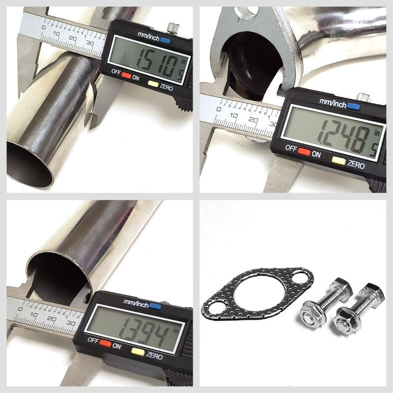 2-Bolt 40mm Universal Turbo Exhaust Manifold Wastegate Dump Pipe/Tube Piping-Superchargers & Turbochargers-BuildFastCar-BFC-DMP-40