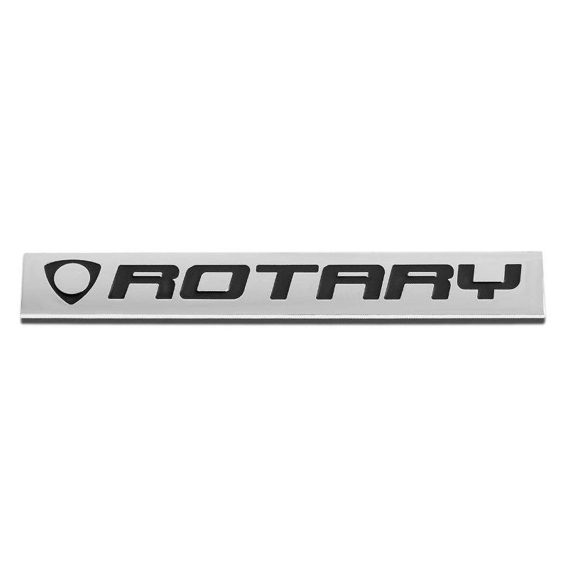 Black/Chrome Rotary Sign Rear Trunk Logo Badge Emblem Decal W/ 3M Sticker-Exterior-BuildFastCar