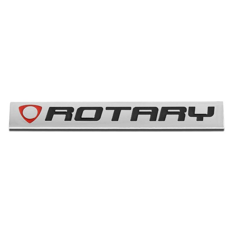 Red/Black/Chrome Rotary Rear Car Trunk Sign Badge Emblem Plate Decal 3M 4mm-Exterior-BuildFastCar
