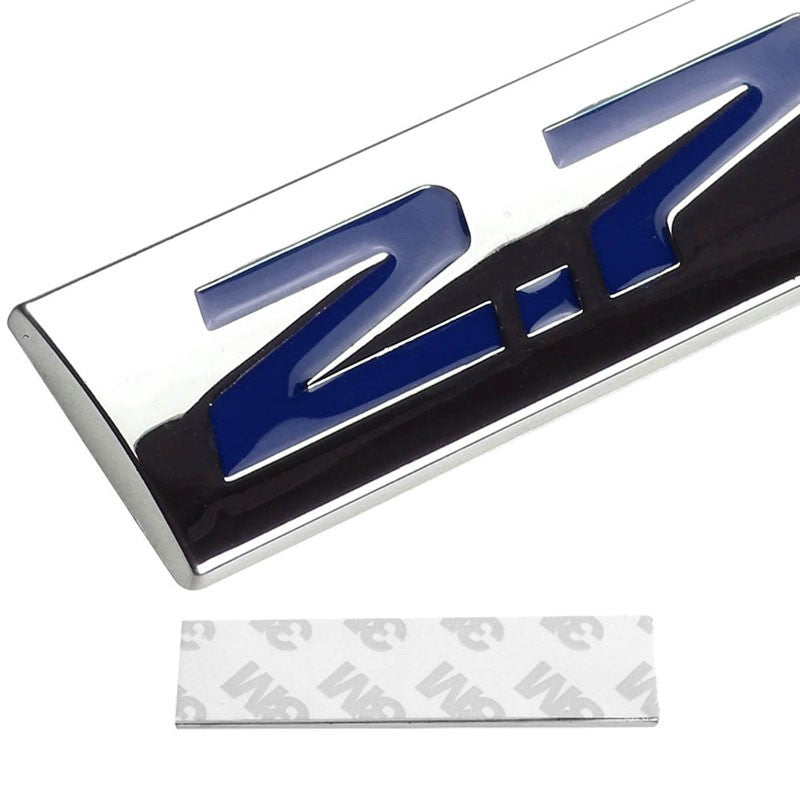 Blue/Chrome 2.7L Logo Plate Rear Trunk Metal Badge Decal Sticker Emblem-Exterior-BuildFastCar