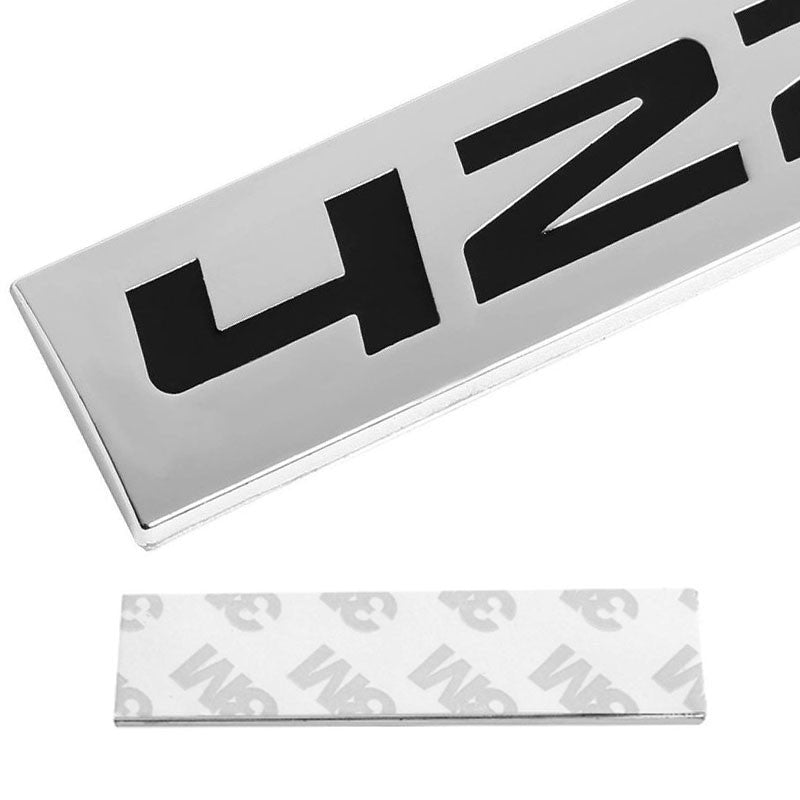 Black/Chrome 427 Letter Sign Rear Trunk Metal Badge Decal Plate Emblem Sticker-Exterior-BuildFastCar