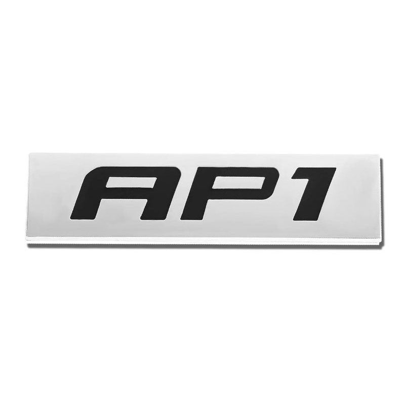Black/Chrome AP1 Letter Sign Rear Trunk Polished Logo Badge Decal Plate Emblem-Exterior-BuildFastCar