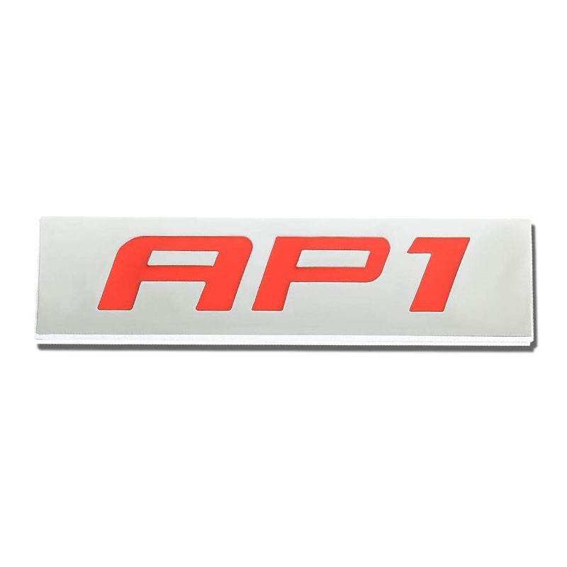 Red/Chrome AP1 Sign Race Car Rear Trunk Polished Badge Decal Emblem 3M Tape-Exterior-BuildFastCar