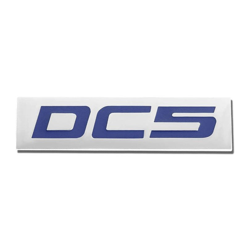 Blue/Chrome DC5 Logo Plate Rear Trunk Metal Badge Decal Sticker Emblem-Exterior-BuildFastCar