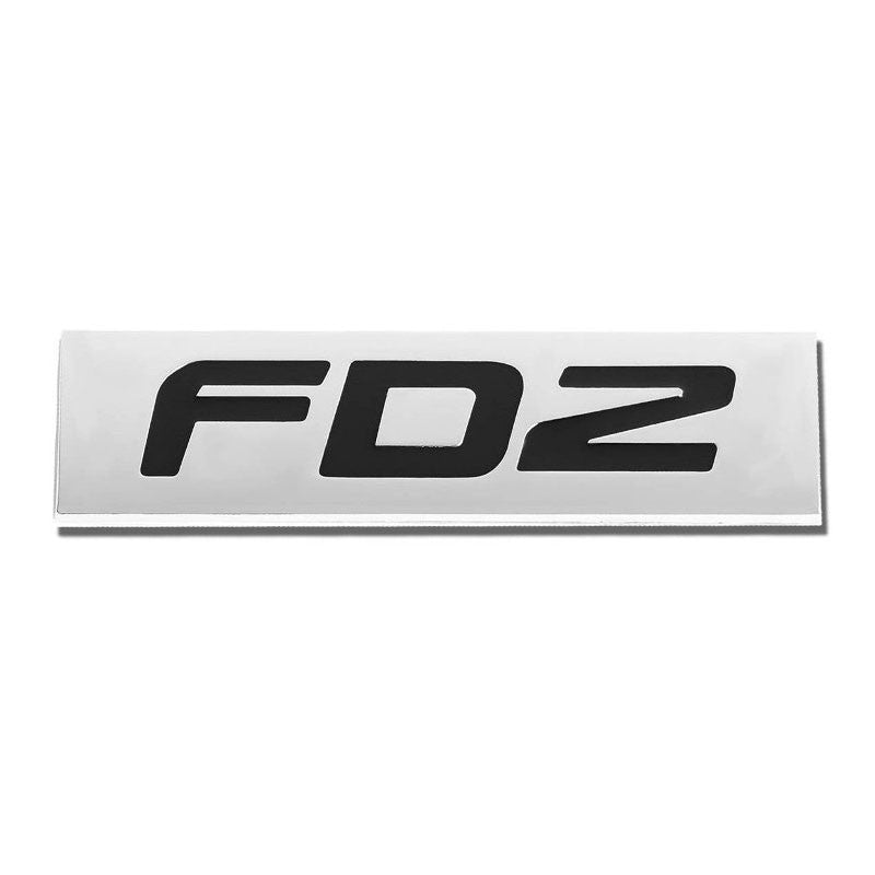 Black/Chrome FD2 Letter Auto Sign Rear Trunk Polished Badge Decal Plate Emblem-Exterior-BuildFastCar