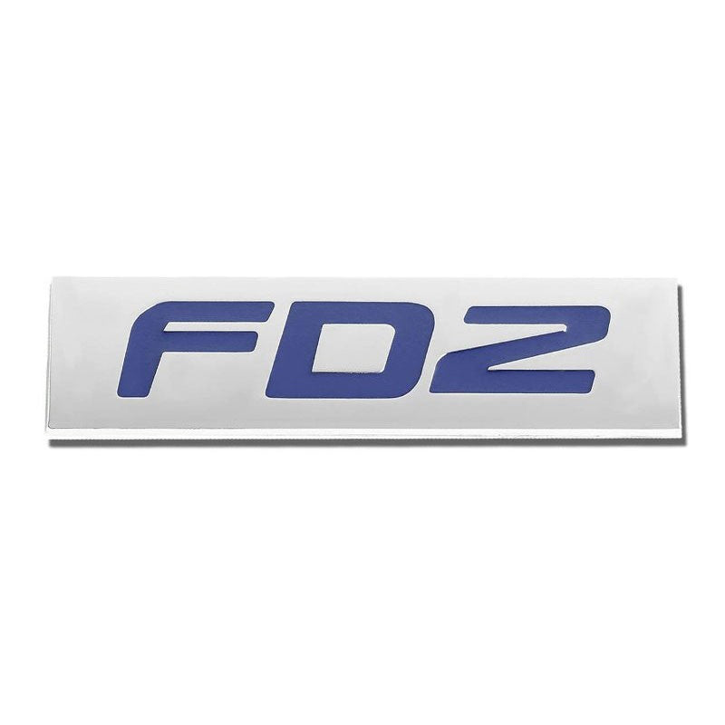 Blue/Chrome FD2 TEXT Logo Plate Auto Back Trunk Metal Badge Decal Sticker Emblem-Exterior-BuildFastCar