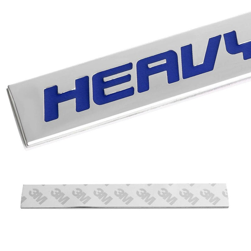 Blue/Chrome Heavy Duty Logo Plate Rear Trunk Metal Badge Decal Sticker Emblem-Exterior-BuildFastCar