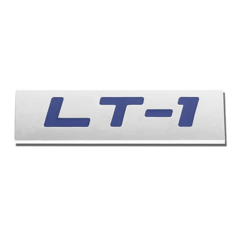 Blue/Chrome LT1 Logo Plate Car Rear Trunk Metal Badge Decal Sticker Emblem-Exterior-BuildFastCar