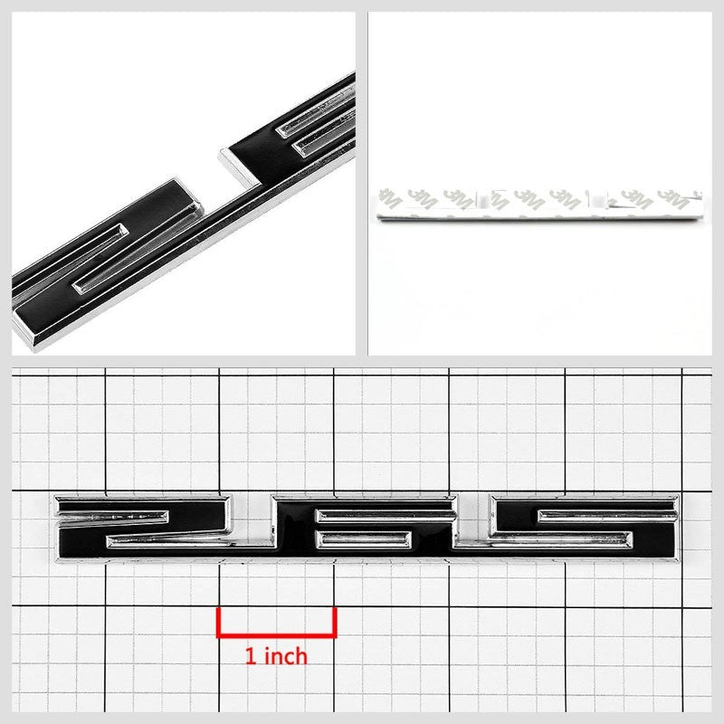 Black/Chrome 265 Cu Sign Logo Engine Badge Emblem Decal Plate 3M Sticker-Exterior-BuildFastCar