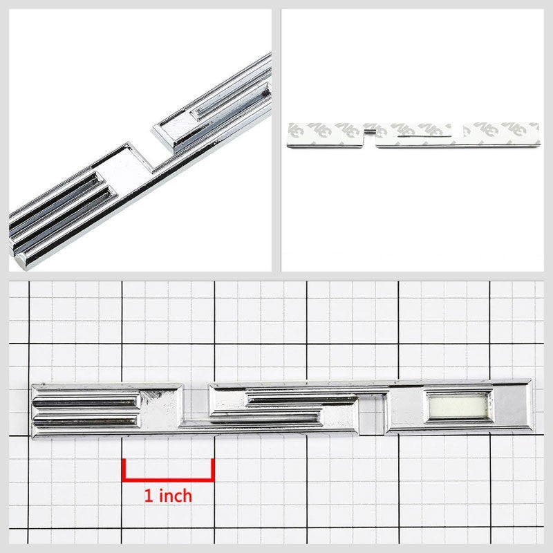 Chrome 350 Cu Sign Logo Number Car Badge Emblem Polished Decal Plate 3M Sticker-Exterior-BuildFastCar