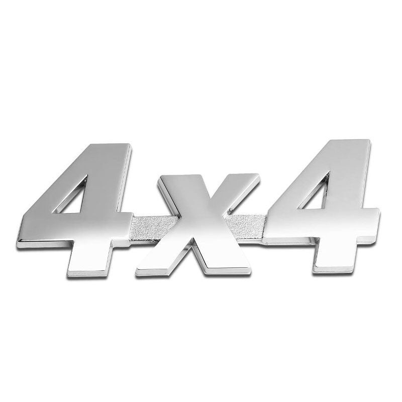Polished 4X4 Letter Symbol Logo Sign Car Rear Trunk TRIM Badge Emblem Decal-Exterior-BuildFastCar