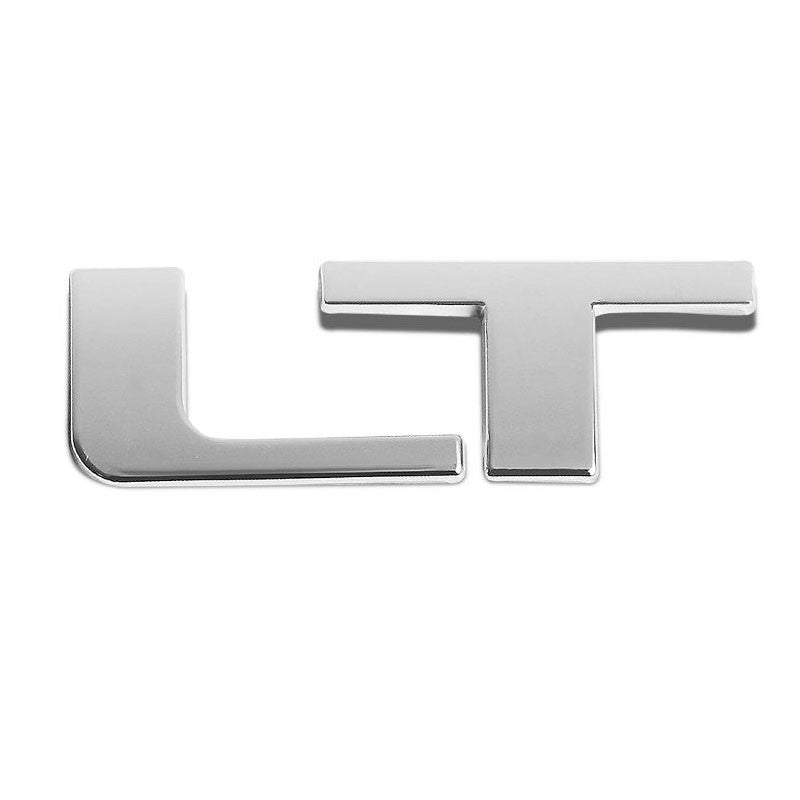 Chrome LT Lettering Sign Logo Car Sport Racing Trunk Text Badge Emblem Decal-Exterior-BuildFastCar