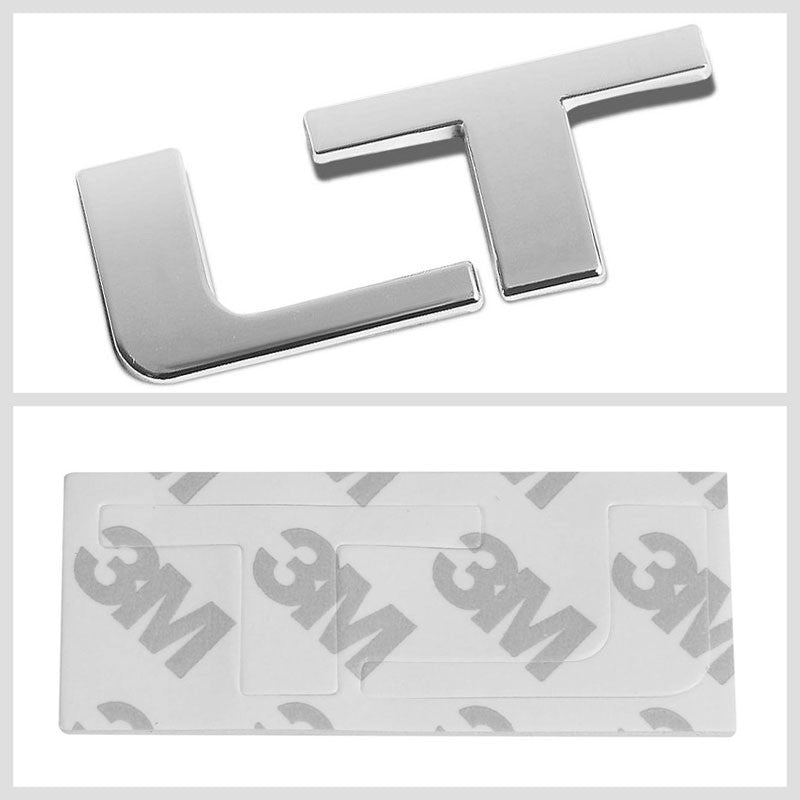 Chrome LT Lettering Sign Logo Car Sport Racing Trunk Text Badge Emblem Decal-Exterior-BuildFastCar
