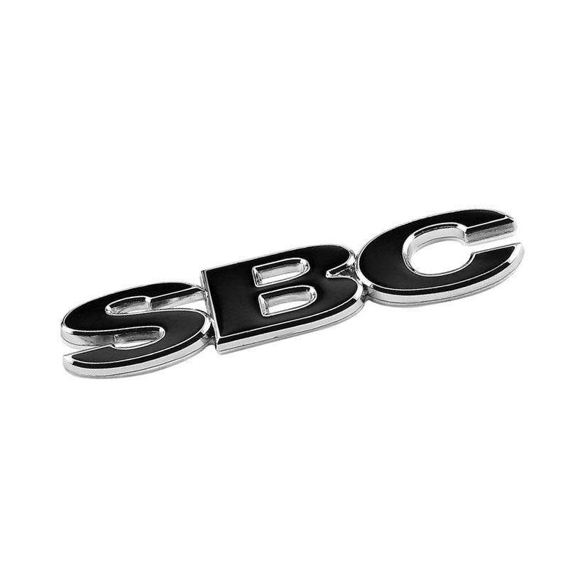 Black/Chrome SBC Letter Logo Engine Auto Trunk Badge Emblem Decal 3M Sticker-Exterior-BuildFastCar