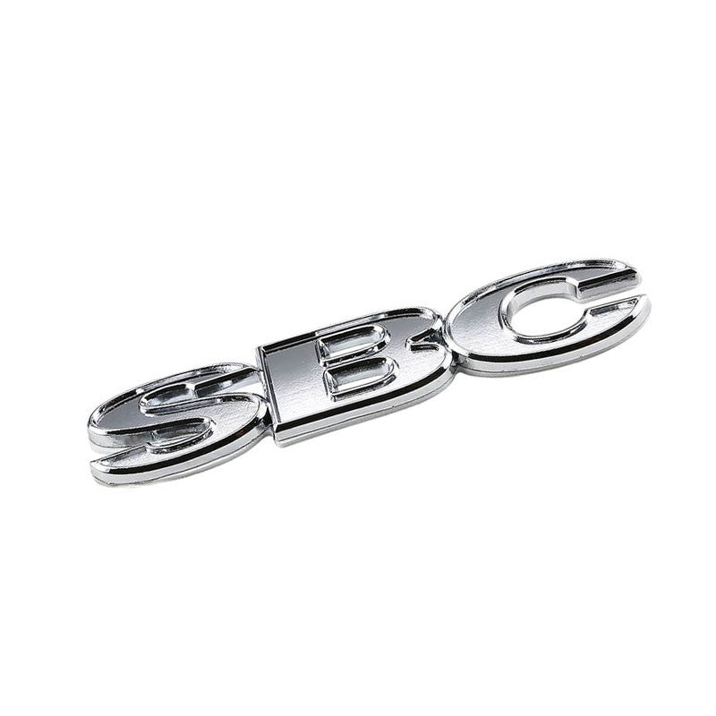 Chrome SBC Logo Name Engine Auto Trunk Trim Badge Emblem Decal Adhesive Sticker-Exterior-BuildFastCar