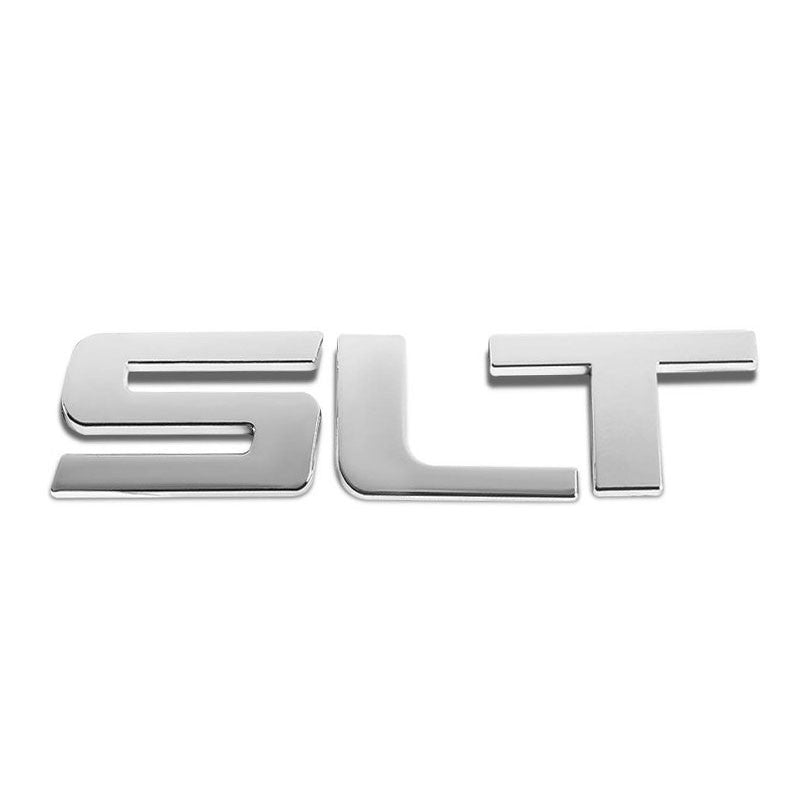 Chrome SLT Lettering Sign Logo Auto Sport Trunk Text Badge Emblem Decal-Exterior-BuildFastCar