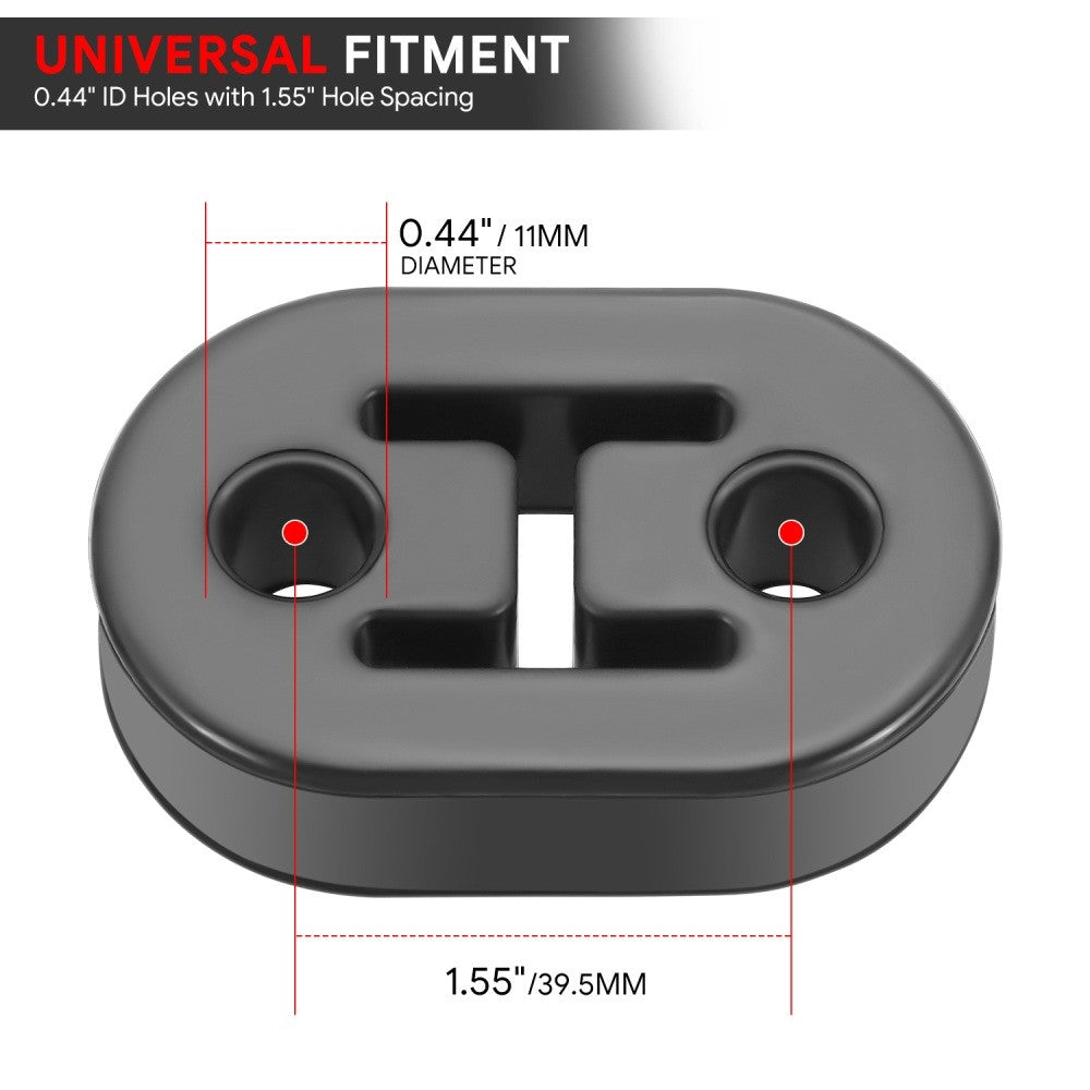 2PC 2-Hole Exhaust Hanger Insulators Mounting Bracket 14-2001