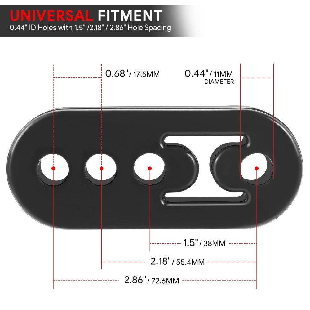 2PC 4-Hole Exhaust Hanger Insulators Mounting Bracket 14-2002