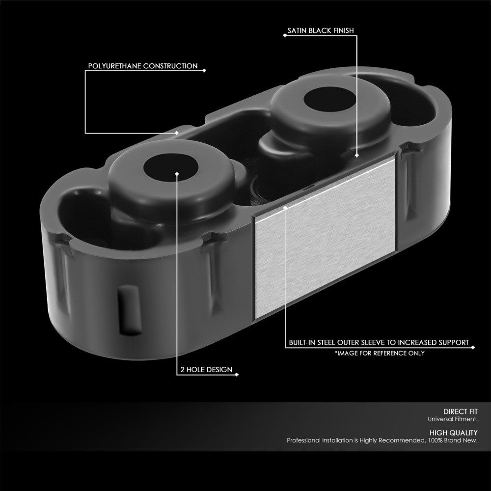 2PC 2-Hole Steel Outer Sleeve Exhaust Hanger Mounting Bracket 14-2004