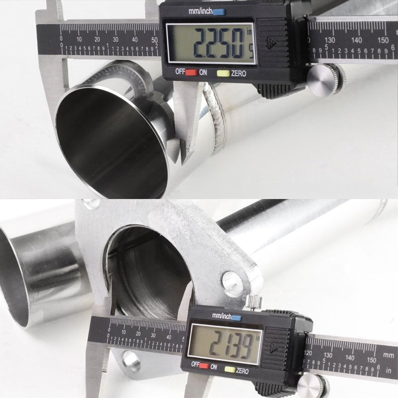 2.25" OD-2.25" OD 16 Guage SS 3-Bolt Racing Exhaust Cutout For Y-Pipe Catback-Performance-BuildFastCar