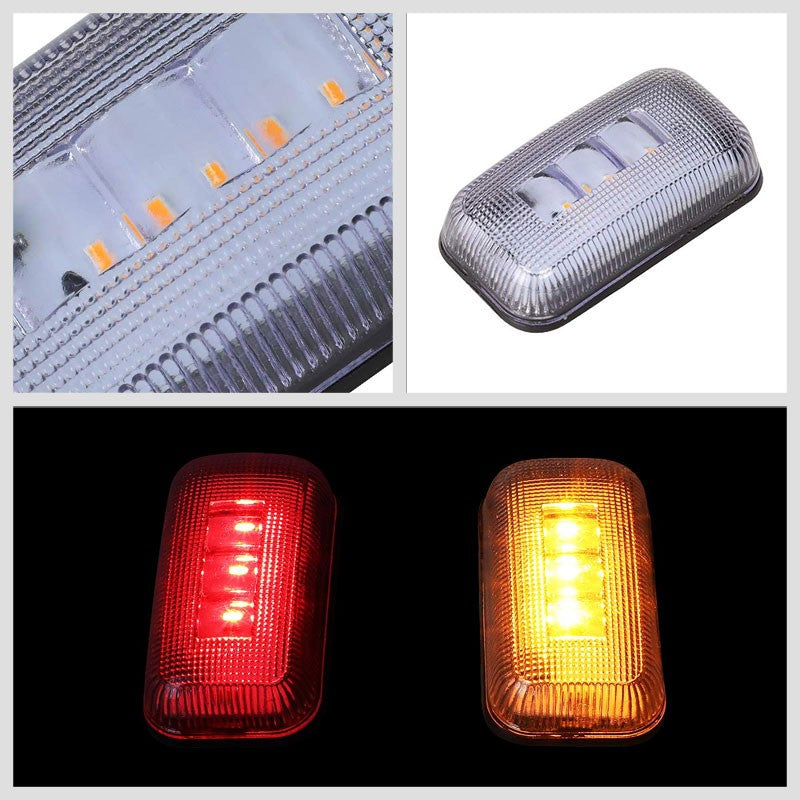 4x Clear LED Side Marker Light For 15-19 Silverado 2500/3500 HD Dually Fender-Lighting-BuildFastCar-BFC-SML-CHV15HD-CH