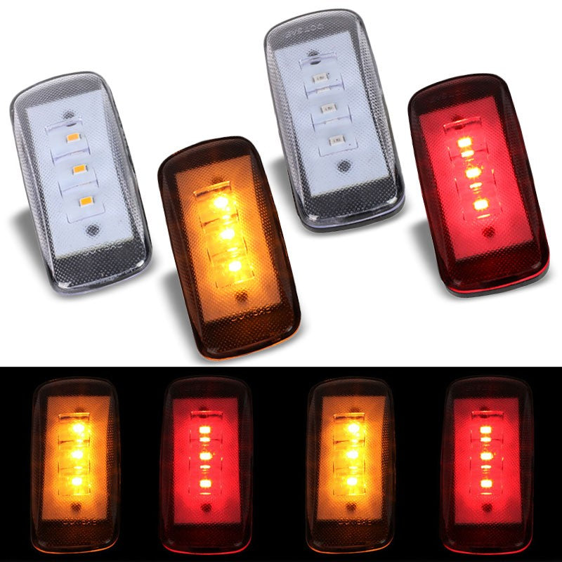 4x Clear LED Clearance Side Marker Light For 10-17 Dodge Ram 3500 Dually Fender-Lighting-BuildFastCar-BFC-SML-DOD10RAM35-CH