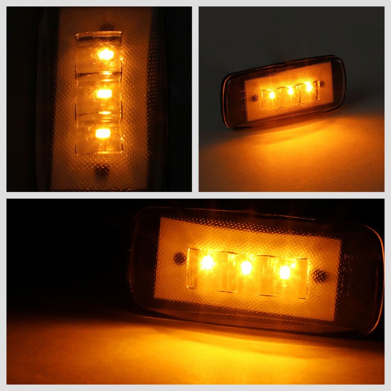 4x Clear LED Clearance Side Marker Light For 10-17 Dodge Ram 3500 Dually Fender-Lighting-BuildFastCar-BFC-SML-DOD10RAM35-CH