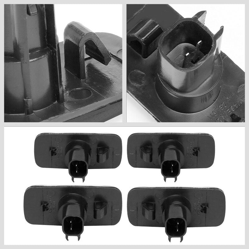 4x Smoke LED Clearance Side Marker Light For 10-17 Dodge Ram 3500 Dually Fender-Lighting-BuildFastCar-BFC-SML-DOD10RAM35-SM