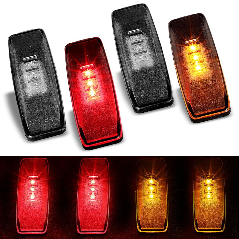 4x Smoke LED Clearance Side Marker Light For 94-02 Ram 2500/3500 Dually Fender-Lighting-BuildFastCar-BFC-SML-DOD94RAM-SM